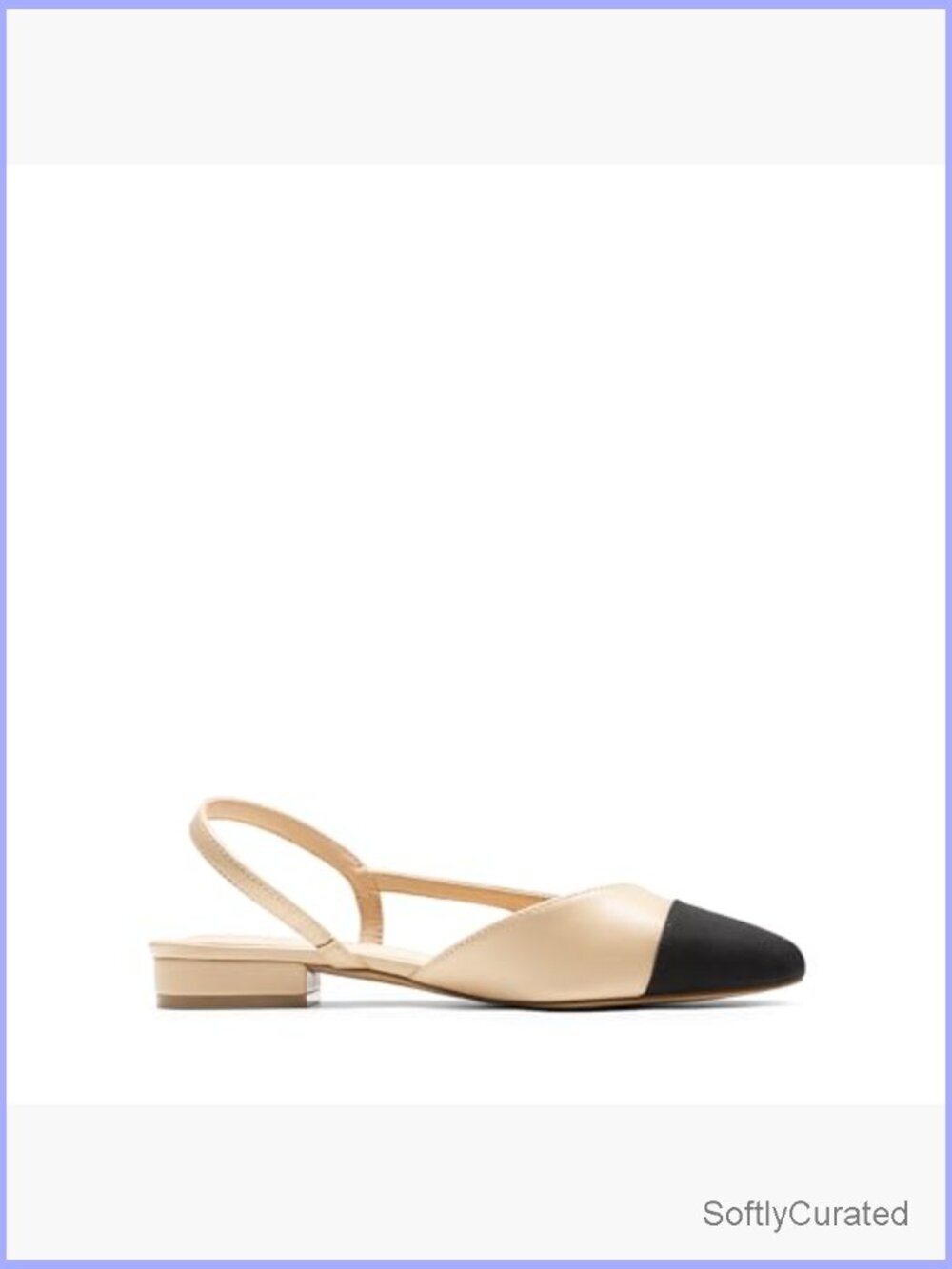 Slingback Ballet Flats Low Heel Square Toe Dress Shoes Business Casual - Picture 4 of 7